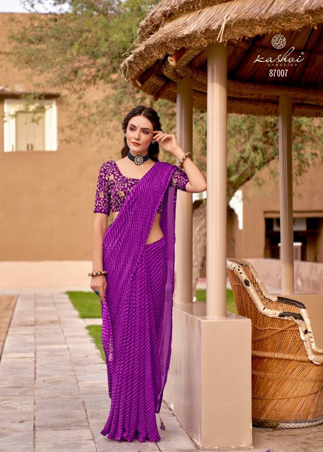Kashvi Arya New Designer Fancy Wear Georgette Saree Collection